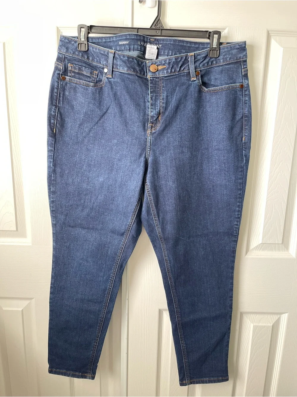 Lane Bryant women’s size 18 petite skinny jeans five pocket button front closure
